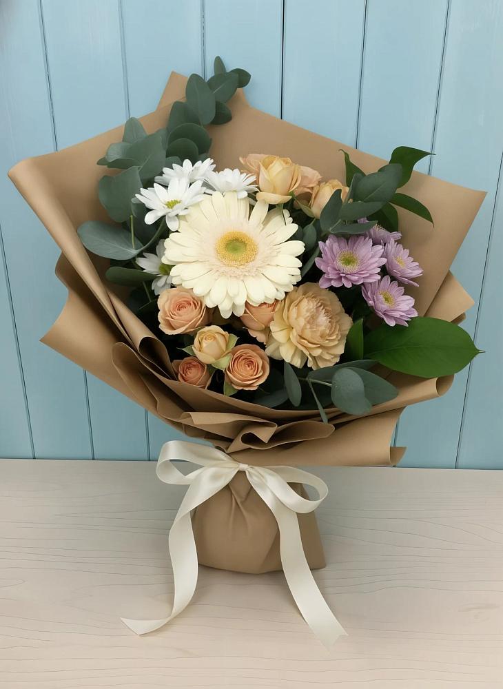 Букет цветов из: Герберы и Хризантемы в Озинках