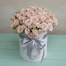 Цветочная композиция из Розы в шляпной коробке #REPLACE_PRED# Озинках