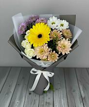 Букет цветов из:  Розы, Герберы и Хризантемы в Озинках