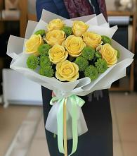 Букет цветов из:  Хризантемы и Розы в Озинках