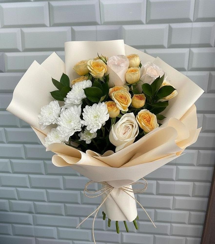 Букет цветов из: Розы и Хризантемы в Озинках