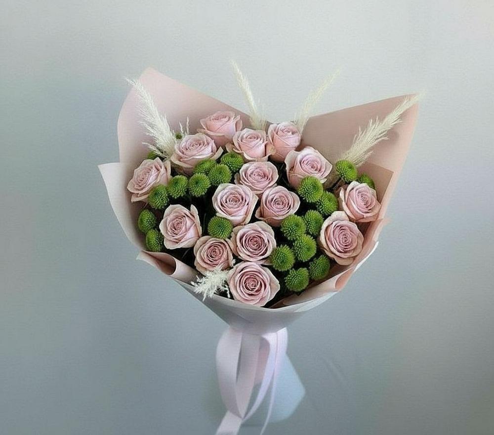 Букет цветов из: Розы и Хризантемы в Озинках