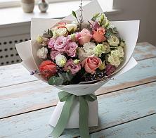 Букет цветов из:  Розы, Лизиантусы и Гвоздики #REPLACE_PRED# Озинках