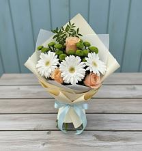 Букет цветов из:  Герберы, Розы и Хризантемы в Озинках