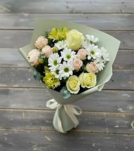 Букет цветов из:  Альстромерии, Розы и Хризантемы в Озинках