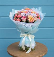 Букет цветов из:  Хризантемы и Розы в Озинках