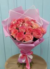 Букет 15 Розовых роз Равель в Озинках