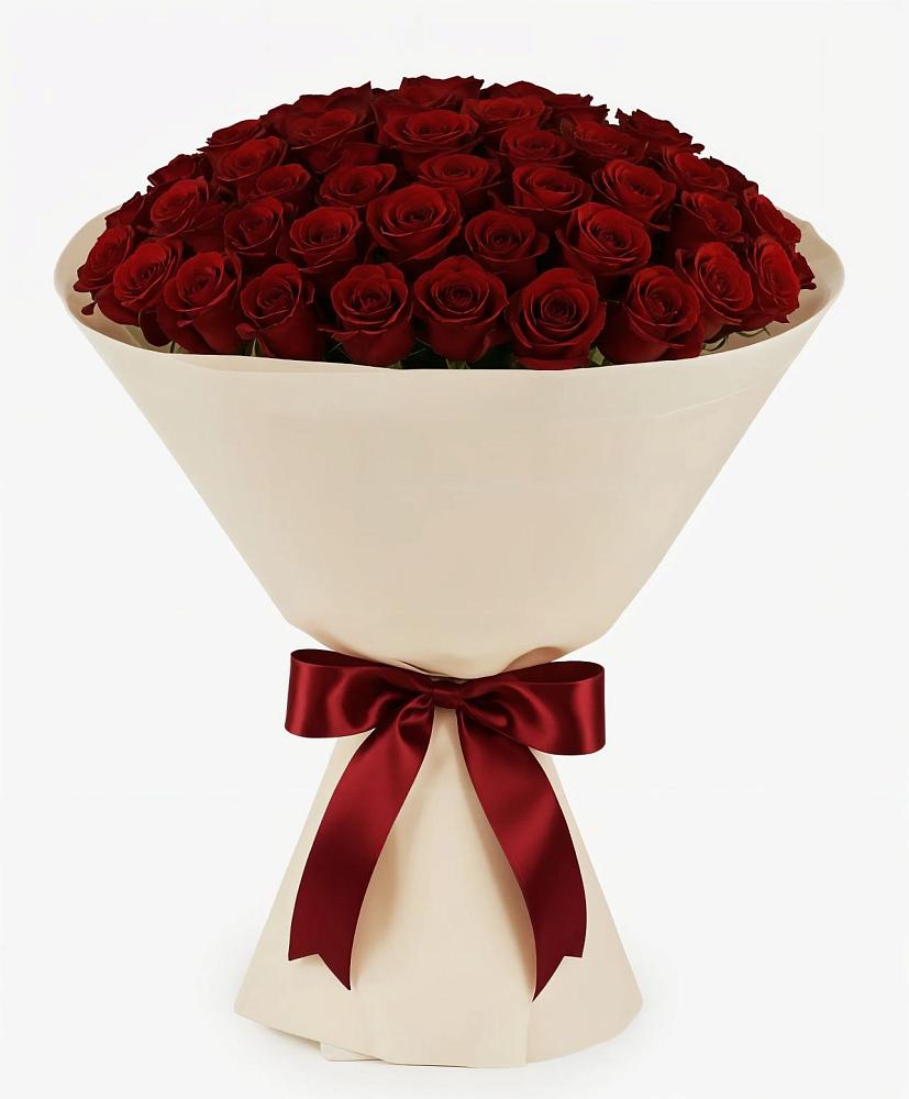 Букет 101 Бордовая роза Блэк Бакарра в Озинках